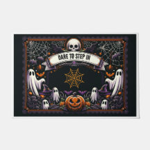 Dare att gå i Halloween-dörrmatta
