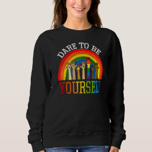 Dare att vara din egen regnbåge Lgbt Lesbisk Gay p T Shirt