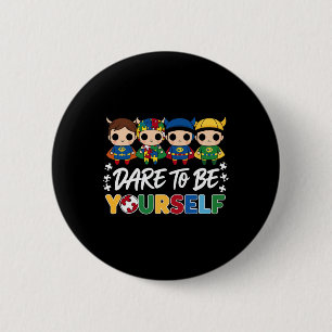Dare att vara din superhjälte Autism Awareness Kid Knapp