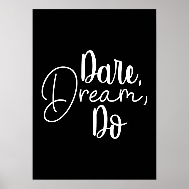 Dare, Dream Do, Gym, Hustle, Success Motivational Poster (Framsidan)