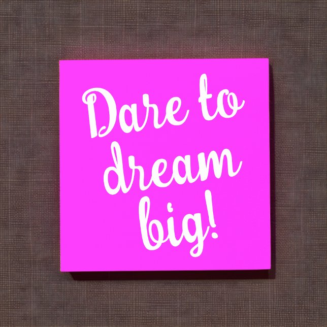 Dare för att drömma om stor inspiration post-it block (Skapare uppladdad)