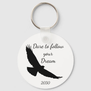 Dare för att följa din Dream Hawk Silhouette Nyckelring