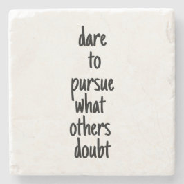 Dare för att fortsätta Underlägg marble Stone