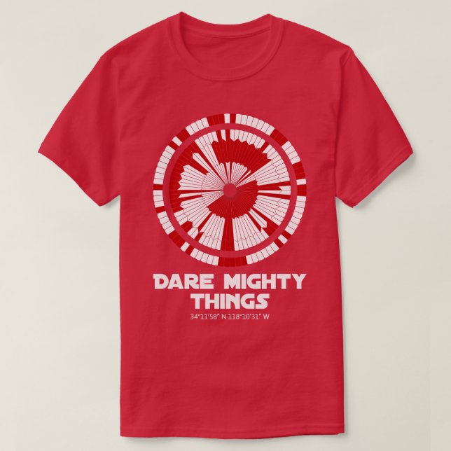Dare Mighty Sak Perseverance Mars Rover Landing T Shirt (Design framsida)