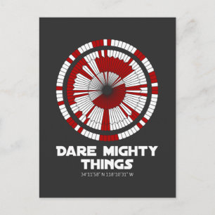 Dare Mighty Sak Perseverance Mars Rover Landing Vykort