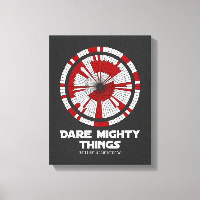 Dare Mighty Things Perseverance Mars Rover Landing Canvastryck (Framsida)