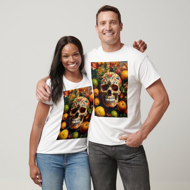 "Dare till Bära" Skullet på frukt T-Shirts (Unisex)