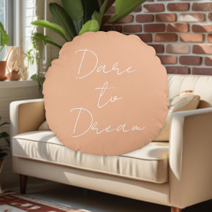 Dare till Dream Modern Quote Trendig Dorm Room Anp Rund Kudde