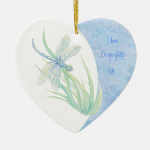 Dare till Dream Motivational Dated kärlek Dragonfl Julgransprydnad Keramik
