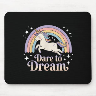 Dare till Dream Unicorn Rainbow Motivation Musmatta