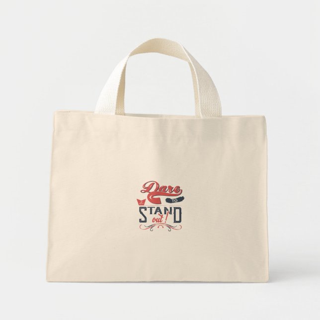DARE TO STAND OUT  MINI TYGKASSE (Framsidan)