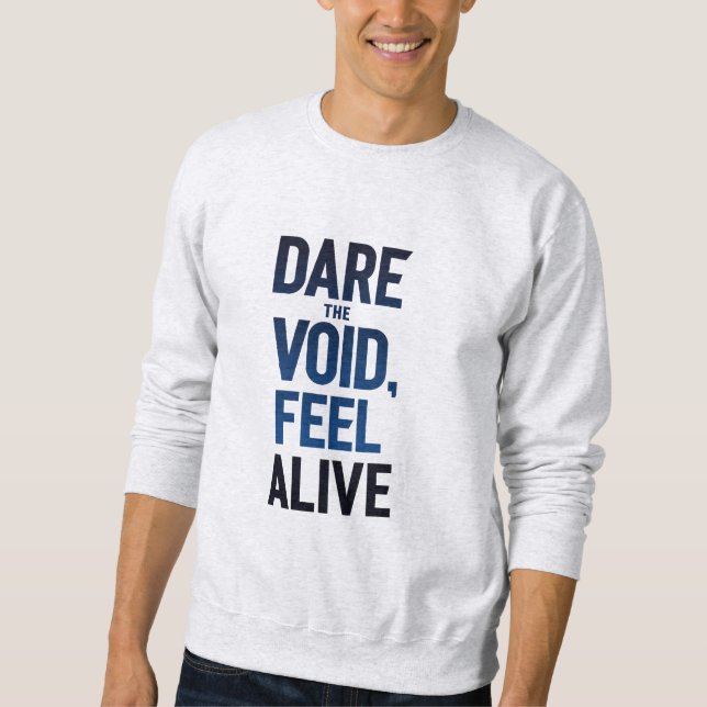 Dare tomrummet, känn levande lång ärmad tröja (Framsida)