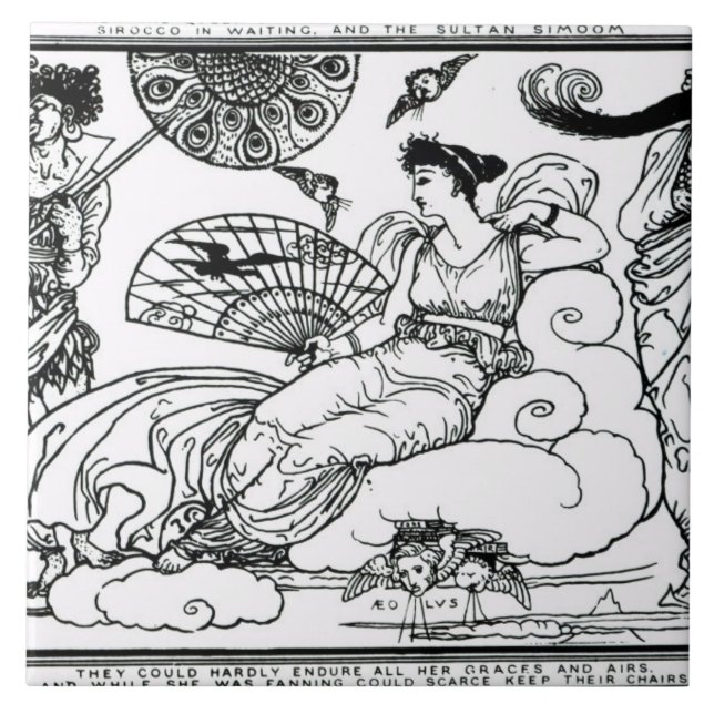 'Därefter drottningen av luften som fladdras in i Kakelplatta (Framsidan)