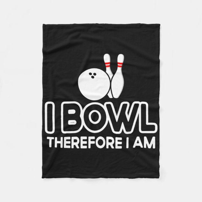 Därför är jag - Bowlareare Bowling Byll Funny Fleecefilt (Framsidan)
