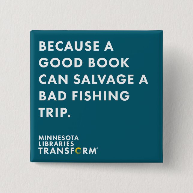 Därför att fiska knäppas, knapp (Framsida)