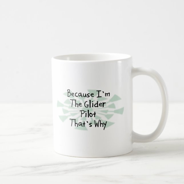 Därför att I-förmiddag den pilot- glidflygplanet Kaffemugg (Höger)