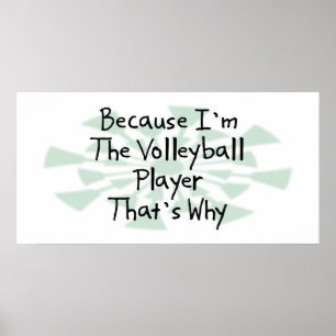 Därför att I-förmiddag volleybollspelare Poster