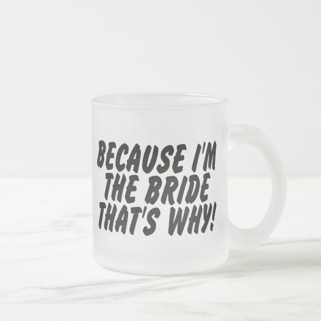 Därför att Im bruden som är varför Frostad Glasmugg (Höger)