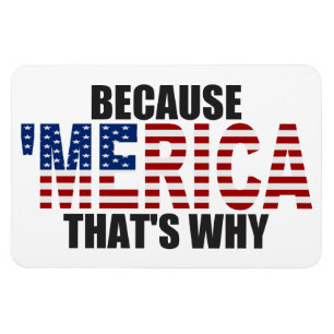 Därför att 'MERICA som är därför den högvär Magnet