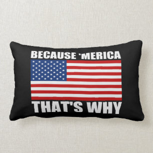 DÄRFÖR ATT 'MERICA SOM ÄR DÄRFÖR US-flaggasof Lumbarkudde