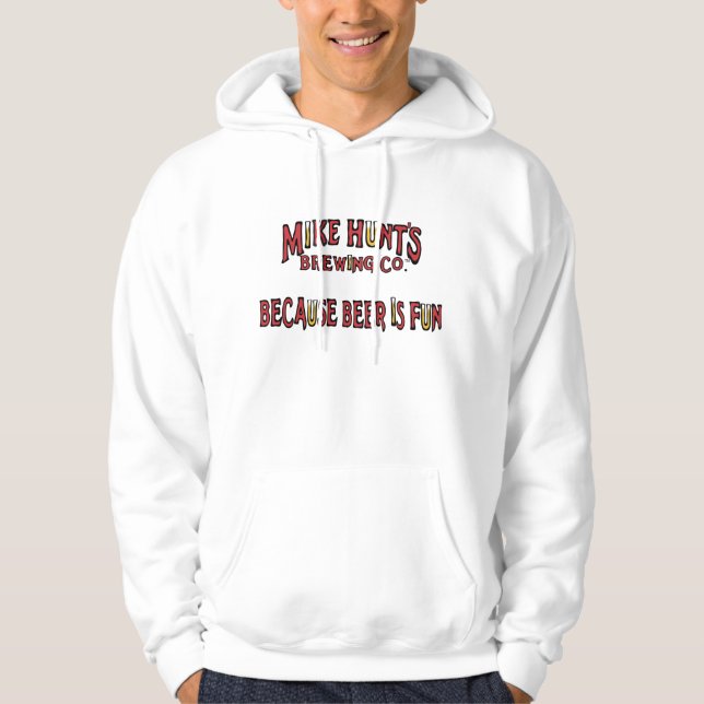 Därför att öl är den roliga hoodien sweatshirt (Framsida)
