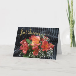 Därför att precis blommor tack kort