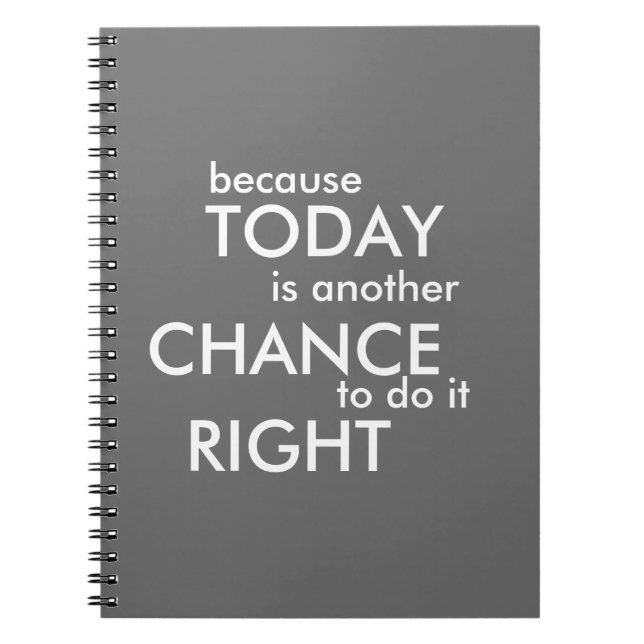Därför att todayen är Another riskerar - journalen Anteckningsbok Med Spiral (Framsidan)