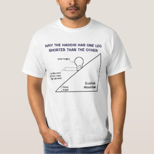 Därför Haggisen har en att lägga benen på rygg Tee Shirt