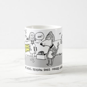 Därför hundar jagar bilar kaffemugg