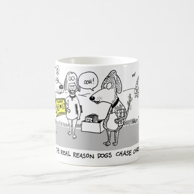 Därför hundar jagar bilar kaffemugg (Center)