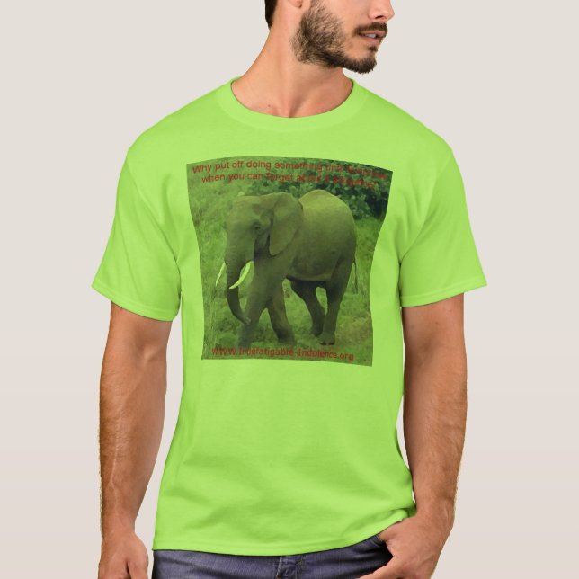 Därför satt av elefant 2 t shirt (Framsida)