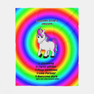 Därför var en Unicornullfilt 50x60, Fleecefilt