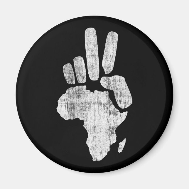 Darfur afrika peace hand magnet (Framsidan)