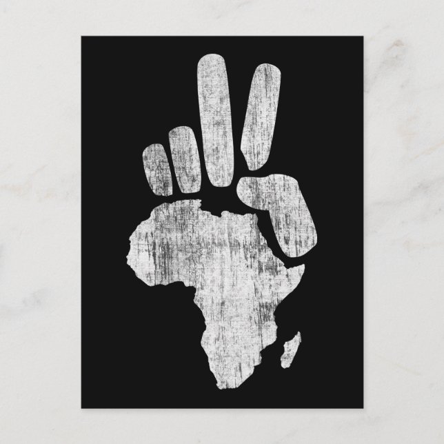 Darfur afrika peace hand vykort (Framsida)