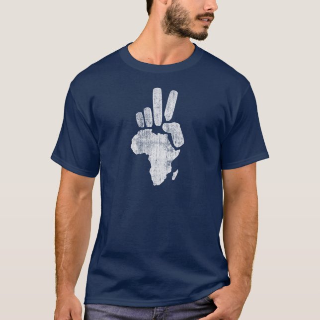 darfur afrikafred räcker tee shirt (Framsida)