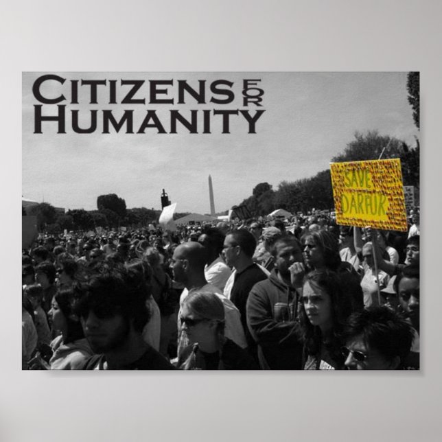 Darfur-protesten Poster (Framsidan)