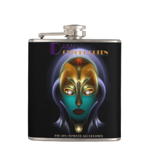 Daria Cyborg Queen 6oz Vinyl Wrapped Flask Fickplunta