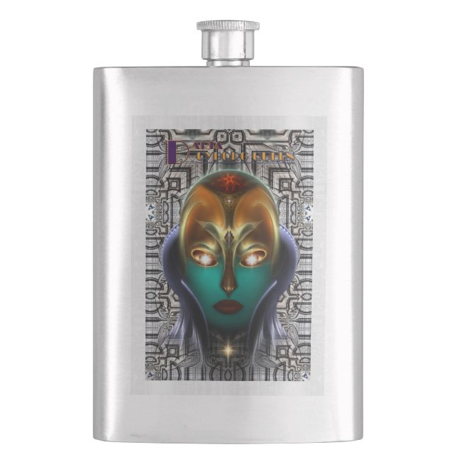 Daria Cyborg Queen Tech 8oz Classic Flask Fickplunta (Framsidan)