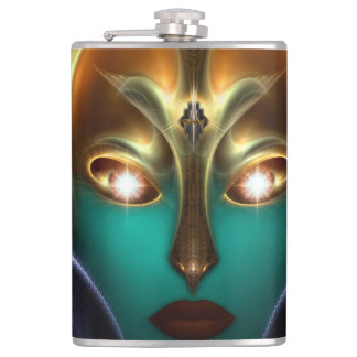 Daria Cyborg Queen Tech 8oz Vinyl Wrapped Flask Fickplunta