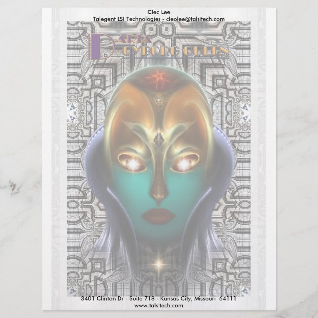 Daria Cyborg Queen Tech Brevhuvud (Framsida)