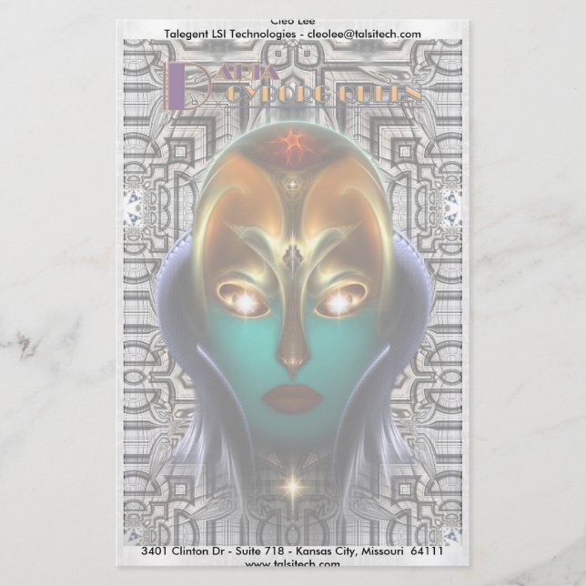 Daria Cyborg Queen Tech Brevpapper (Framsida)