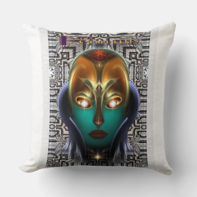 Daria Cyborg Queen Tech Dekorativ kudde (Framsida)