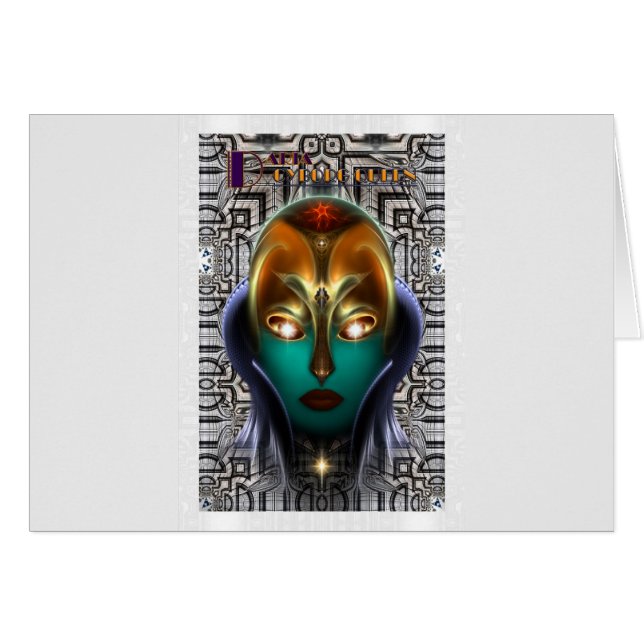 Daria Cyborg Queen Tech Hälsningskort (Framsidan Horizontal)