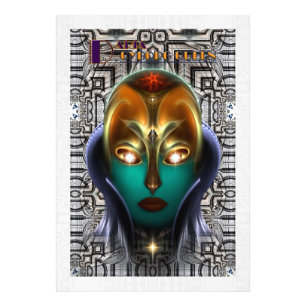 Daria Cyborg Queen Tech Photo Print Fototryck