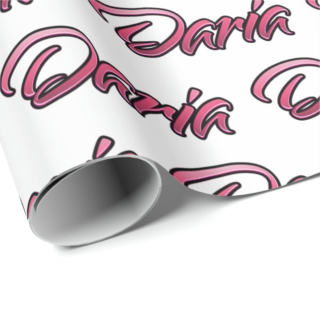 Daria faded pink personalisiertes Geschenkpapier Presentpapper (Rullad Hörn)