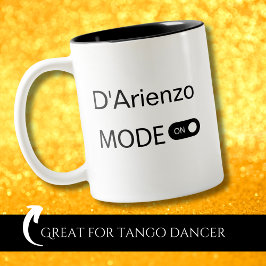 D'Arienzo-läge på rolig Tanguero Tango-dansare Två-Tonad Mugg