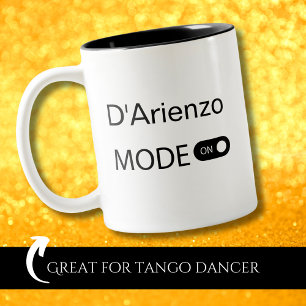 D'Arienzo-läge på rolig Tanguero Tango-dansare Två-Tonad Mugg