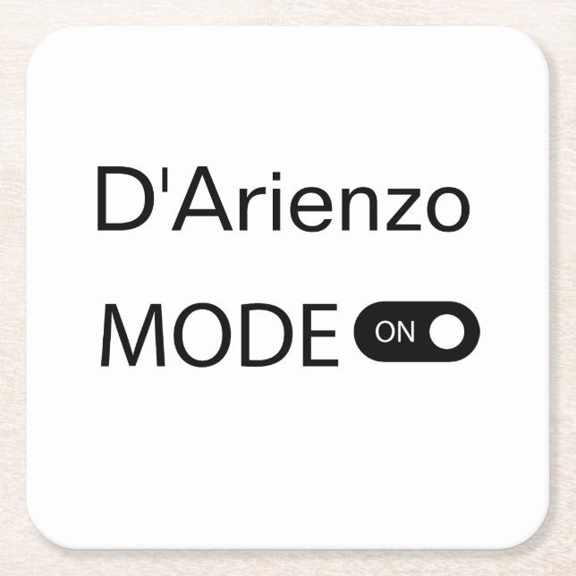 D'Arienzo mode roligt Tanguero Tango Dancer Milong Underlägg Papper Kvadrat (Framsidan)