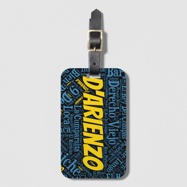 D'Arienzo Tango Ord Art Bagagebricka (Framsida vertikal)