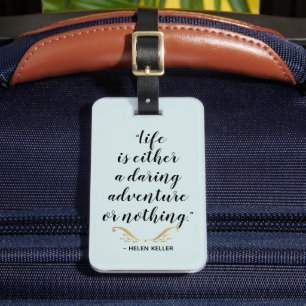Daring Äventyr Keller Quote Bagagebricka